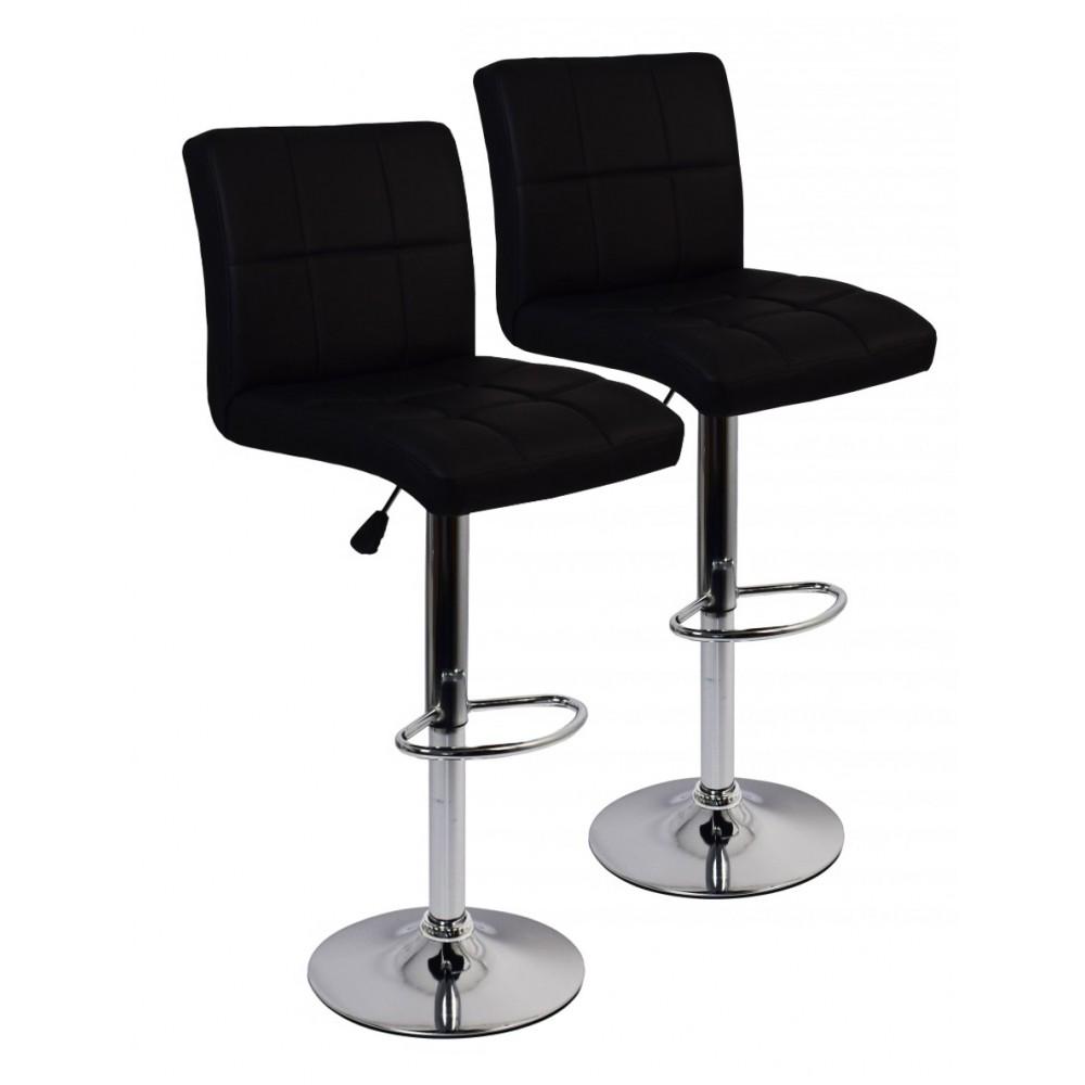 Барный стул Bonro BC-0106 со спинкой 2 шт. Черный (47000100mili)