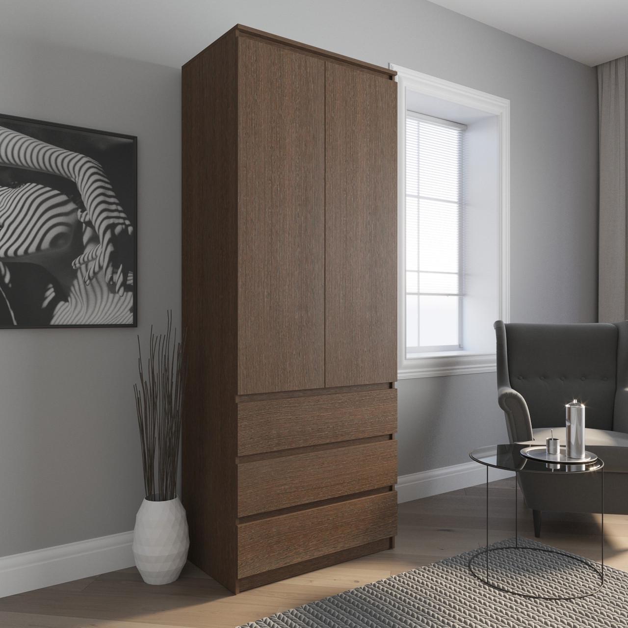 Шафа гардеробна Вайс R-9 802х500х2110 мм Венге Темний (30821265) - фото 1 Шафа гардеробна Вайс R-9 802х500х2110 мм Венге Темний (30821265) - фото 1