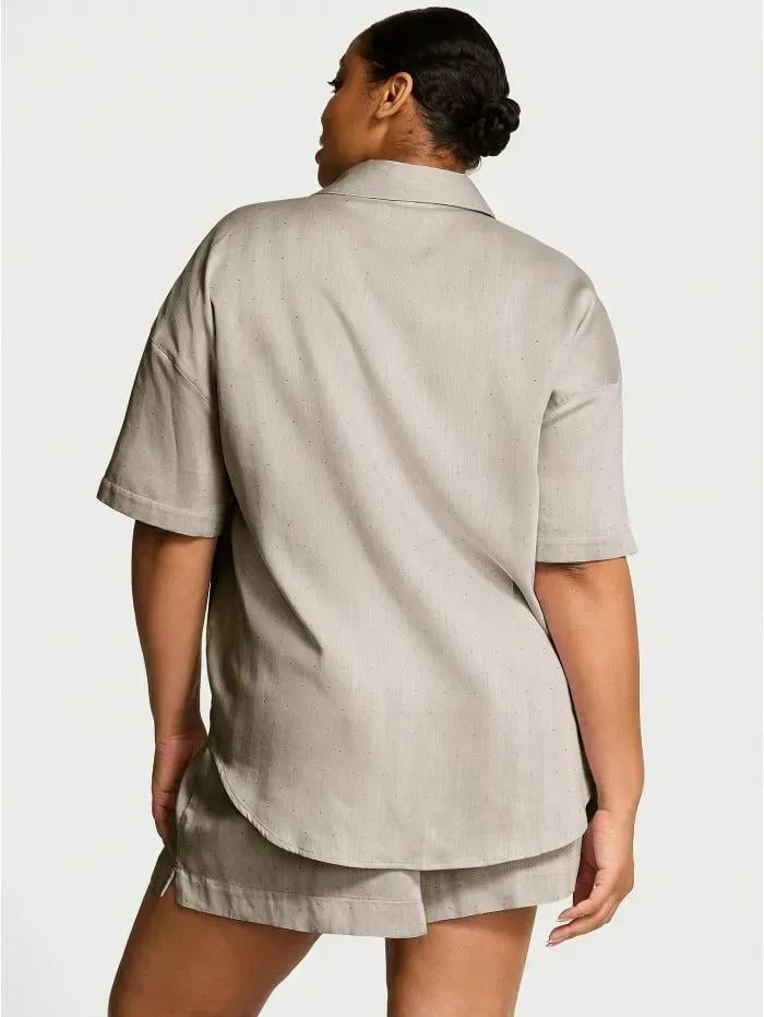 Піжама модал-котон сорочка/шорти Victoria's Secret Modal-Cotton Short Pajama Set XXL Хакі (26811535D) - фото 2 Піжама модал-котон сорочка/шорти Victoria's Secret Modal-Cotton Short Pajama Set XXL Хакі (26811535D) - фото 2