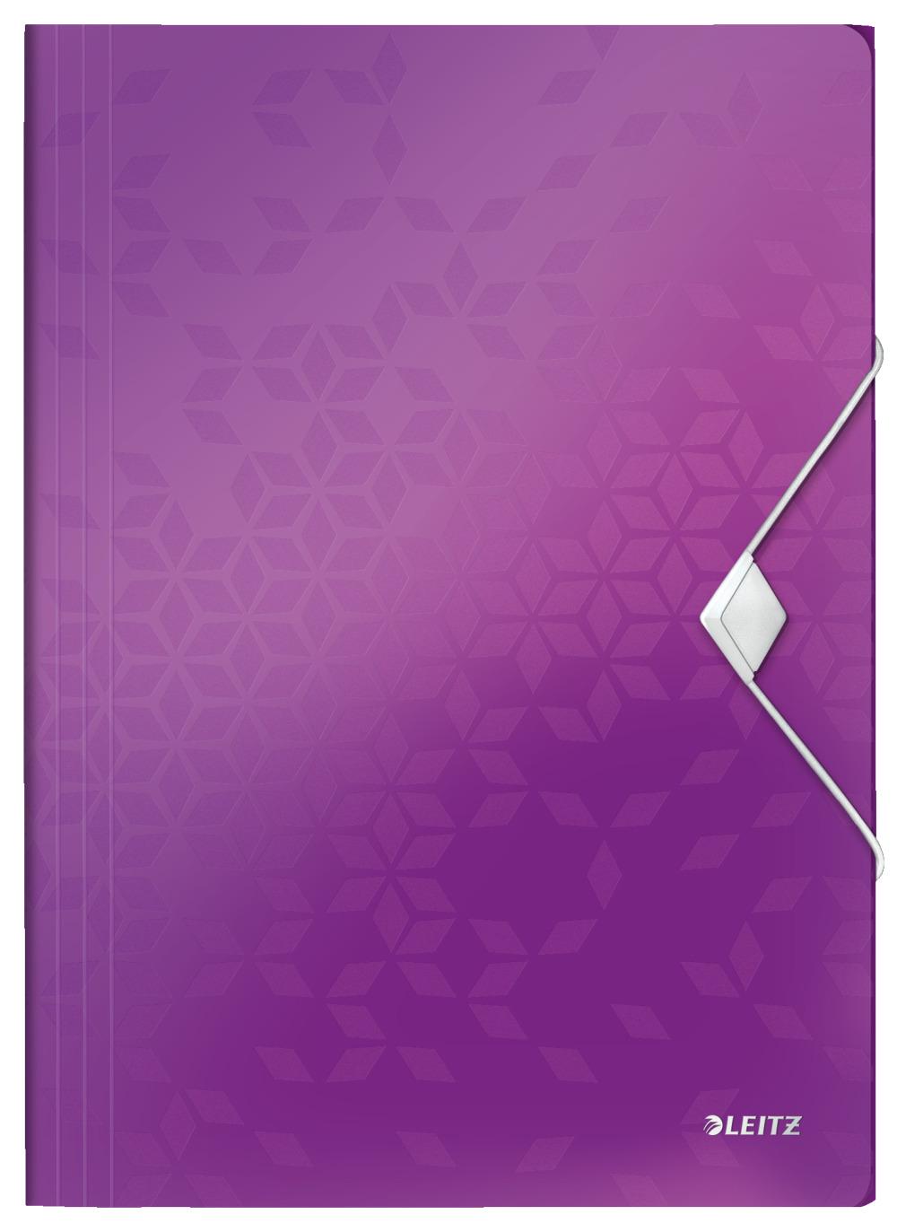 Папка Leitz Wow на резинке A4 Фиолетовый металлик (4599-00-62)
