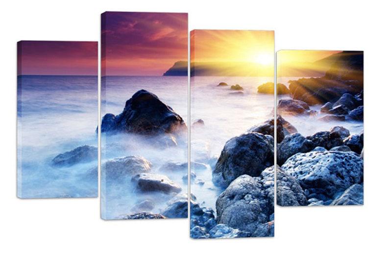 Модульная картина KIL Art Туманный берег на холсте из четырех частей 89x56 см (M4_M_332)