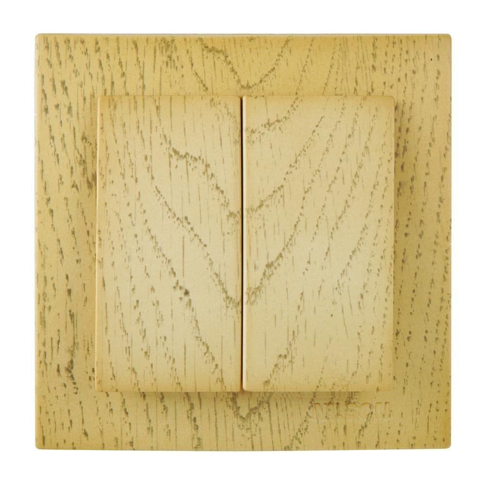 Вимикач двоклавішний Nilson Touran Клен (27549389)