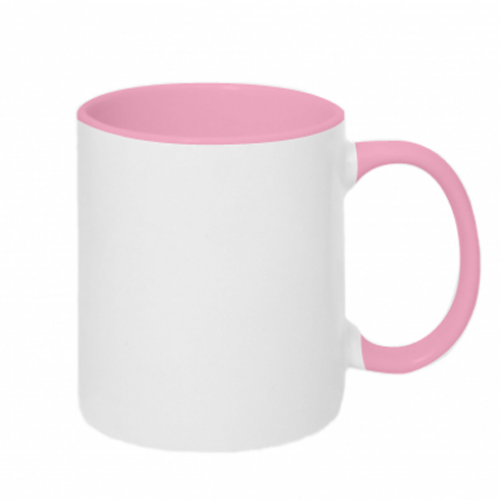 Чашка керамическая двухцветная Бубу и Дуду на качелях 320 мл Белый с розовым (15759607-47-193864) - фото 2