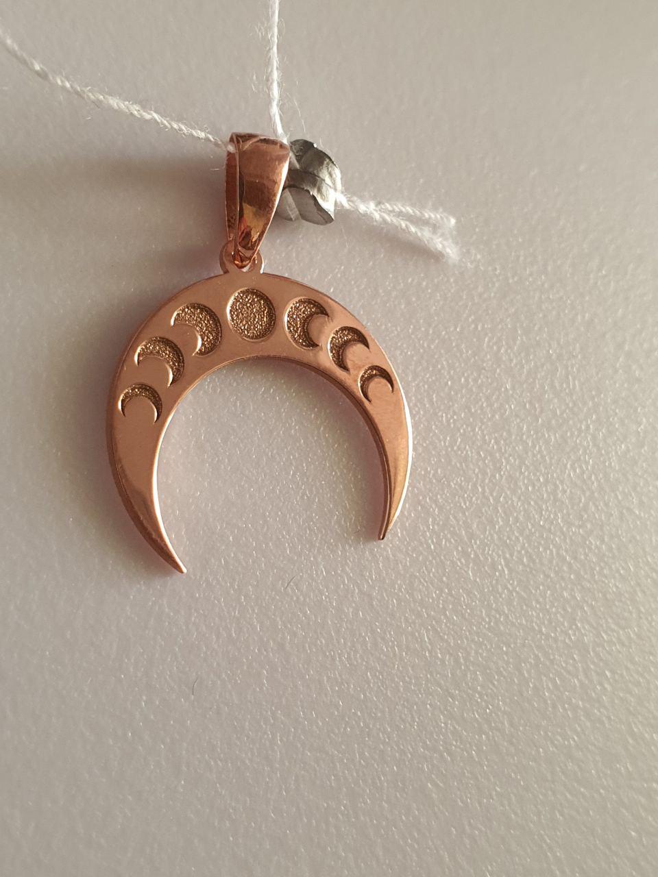 Підвіска-кулон амулет срібло Лунниця фази позолота 925 проба (2583705326) - фото 5