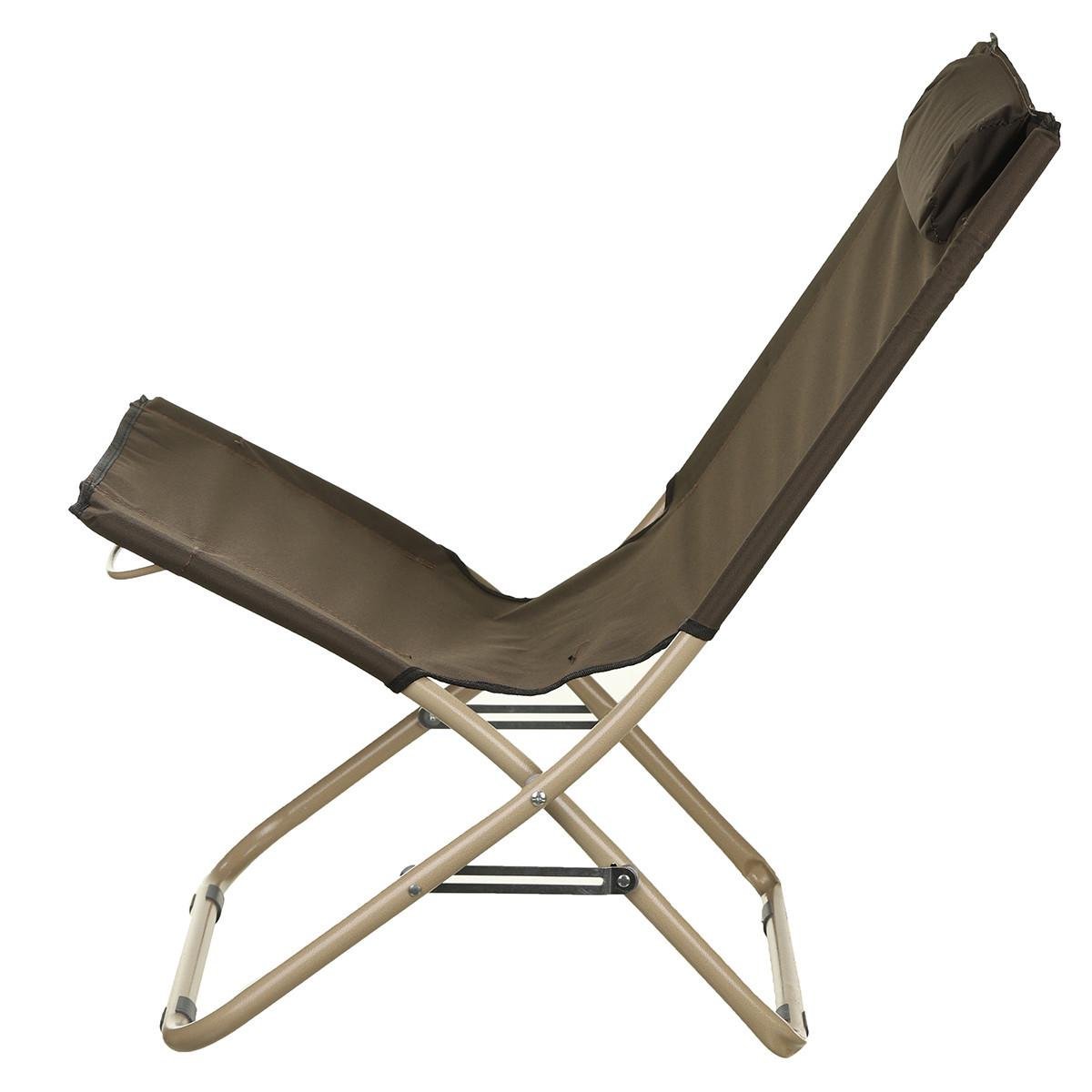 Раскладное кресло туристическое для отдыха Stenson MH-3304 110х47 см Brown (iz12702)