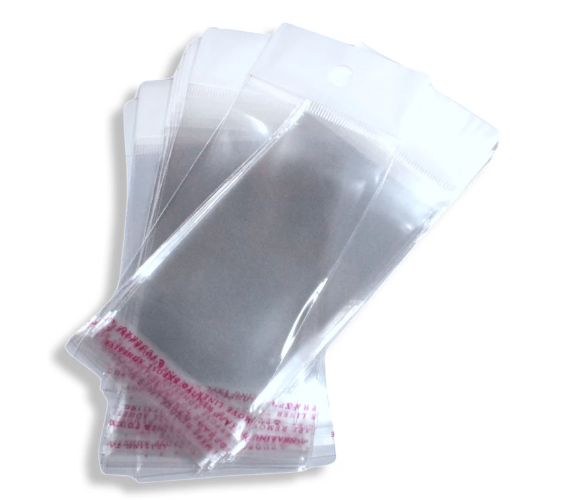 Пакеты фасовочные полиэтиленовые с клейкой лентой и отверстием 6х14 см х 0,3 мм 20 шт.