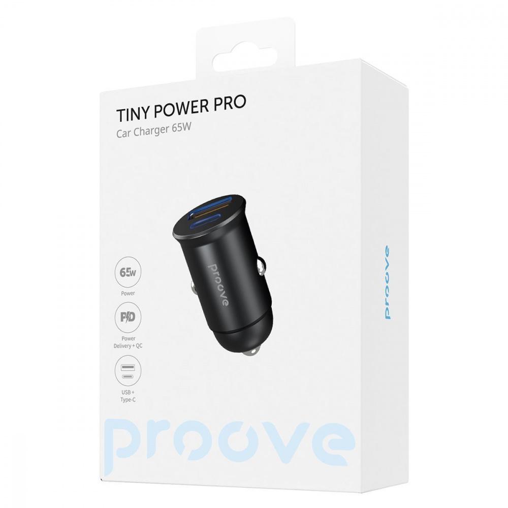 Зарядное устройство автомобильное Proove Tiny Power Pro 65W USB+Type-C Черный (48857 black) - фото 2