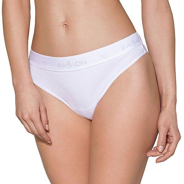 Женские трусики-бразилиана Passion PS005 Panties из хлопка M Белый