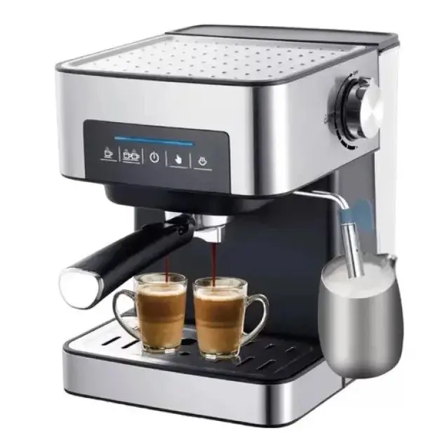 Кофеварка рожковая Domotec MS-136 850 Вт 15 бар 1,6 л Black/Grey (9845)