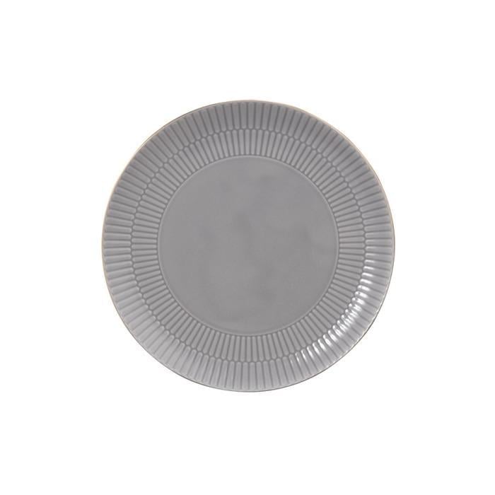 Тарелка для завтрака Seltmann Weiden Amina Silbergrau 22,5 см Серая с золотистым ободком