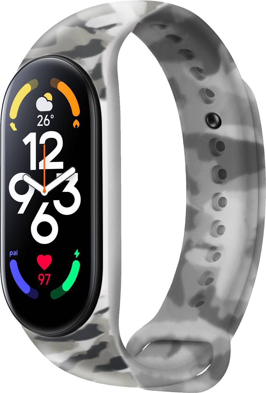 Ремешок Camouflage для Mi Band 7 Grey (28022-33) Ремешок Camouflage для Mi Band 7 Grey (28022-33)
