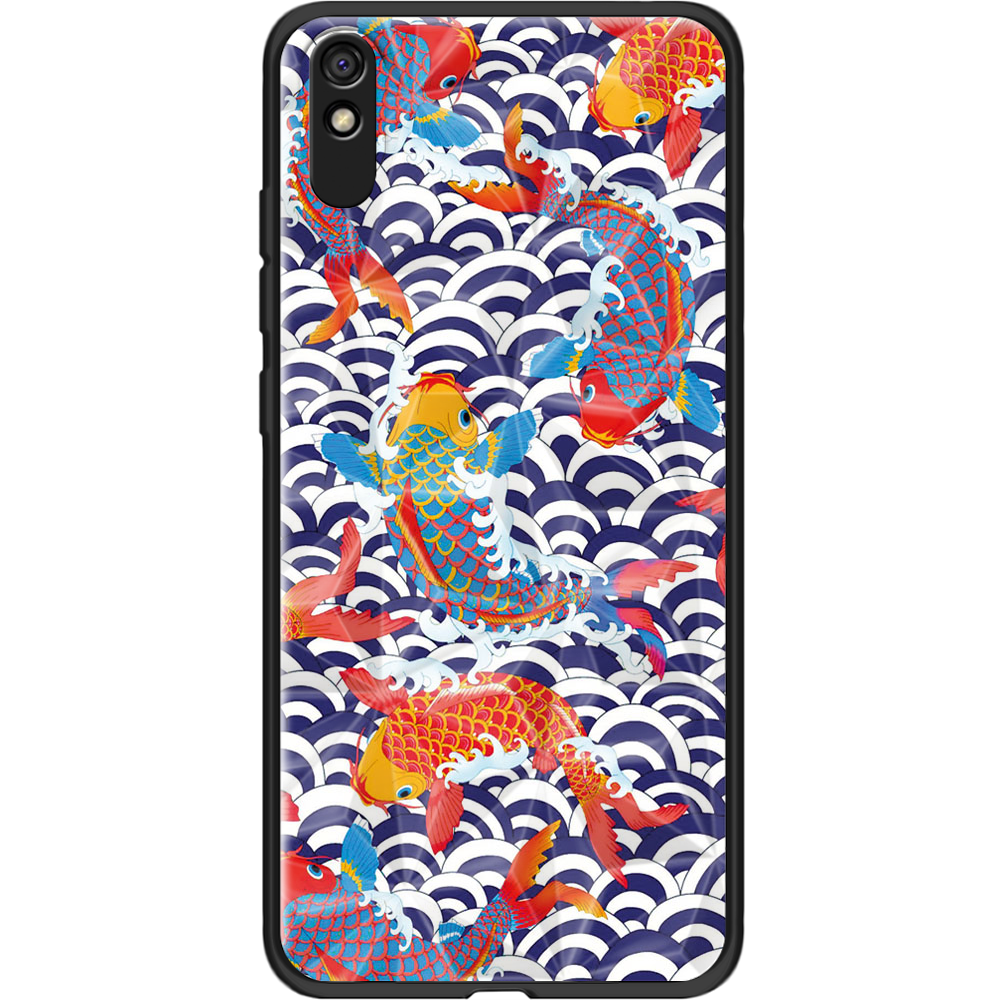 Чохол BoxFace Xiaomi Redmi 9A Koi Fish Чорний силікон із призмою(40304-up2477-12345)