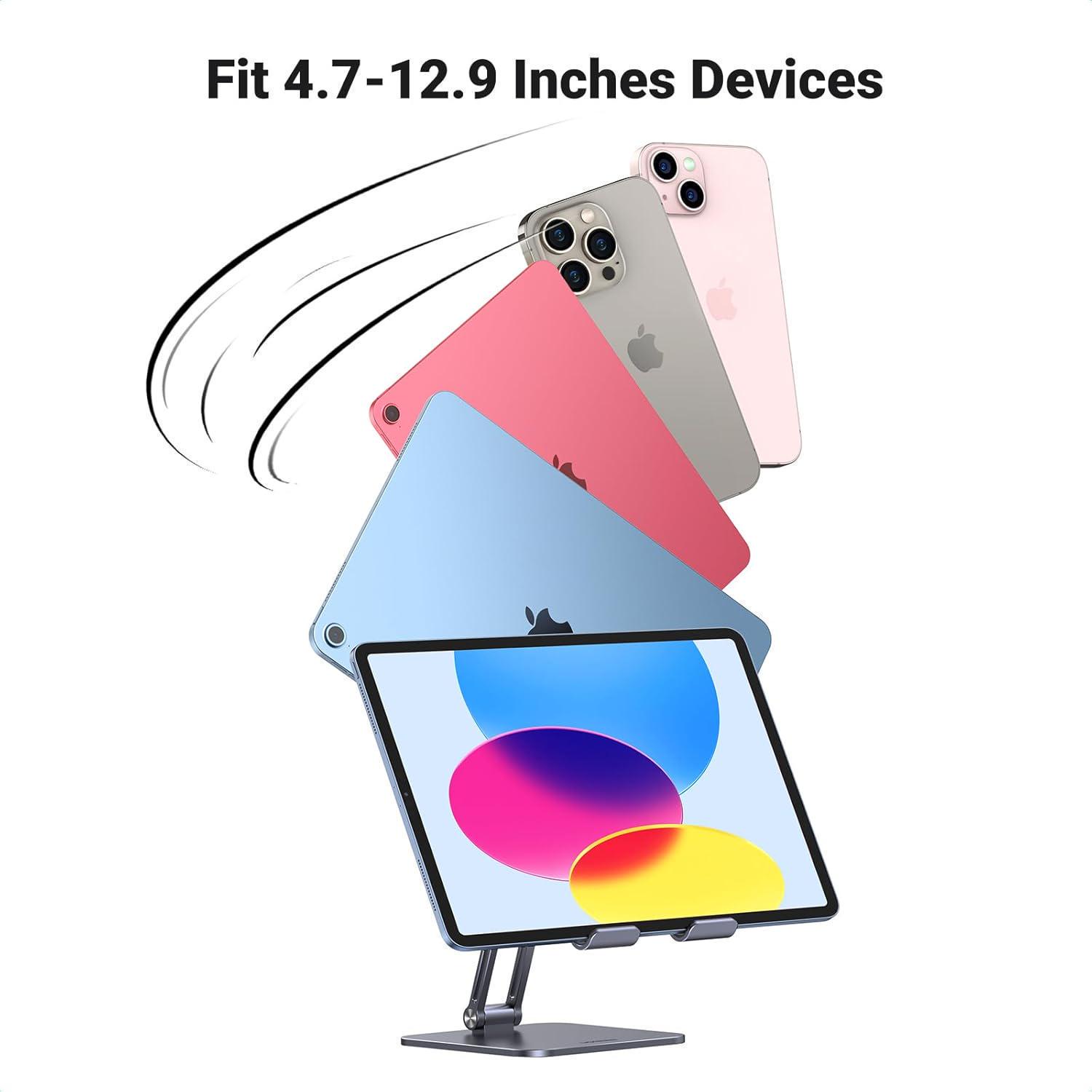 Подставка для планшета Ugreen 4.7-12.9" алюминиевая Темно-серый (15414) - фото 3 Подставка для планшета Ugreen 4.7-12.9" алюминиевая Темно-серый (15414) - фото 3