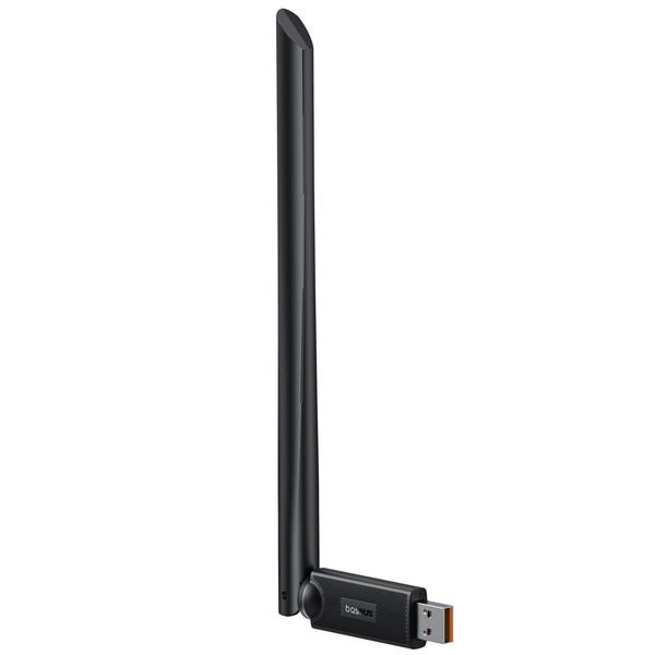 Адаптер с внешней антенной для компьютера BASEUS Usb wifi 650Mbps 5 ГГц FastJoy Series WiFi Adapter Cluster Black - фото 2