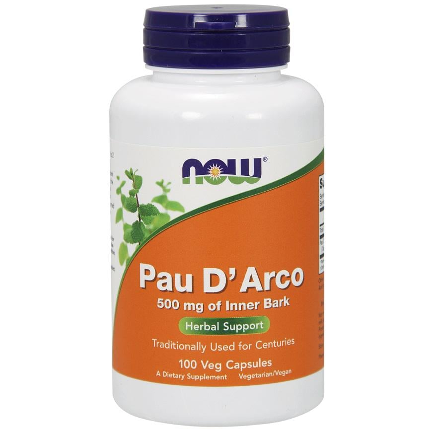 Кора муравьиного дерева NOW​​​​​​​ Pau D'Arco 500 mg 100 veg caps