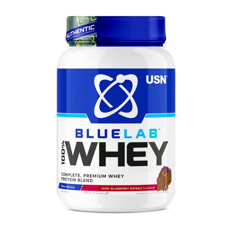 Протеин сывороточный USN Blue Lab 100% Whey 908 г Шоколадно/Лохиновый торт