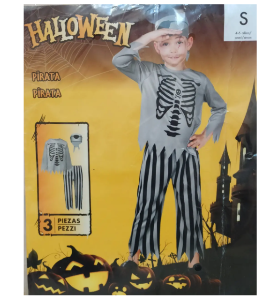 Костюм на Хэллоуин для мальчика Пират М Черно-серый (169300-М) - фото 4