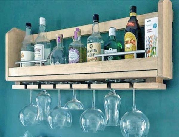 Полка для вина настенная из дерева Гороли Бланже (ПНК-026101)