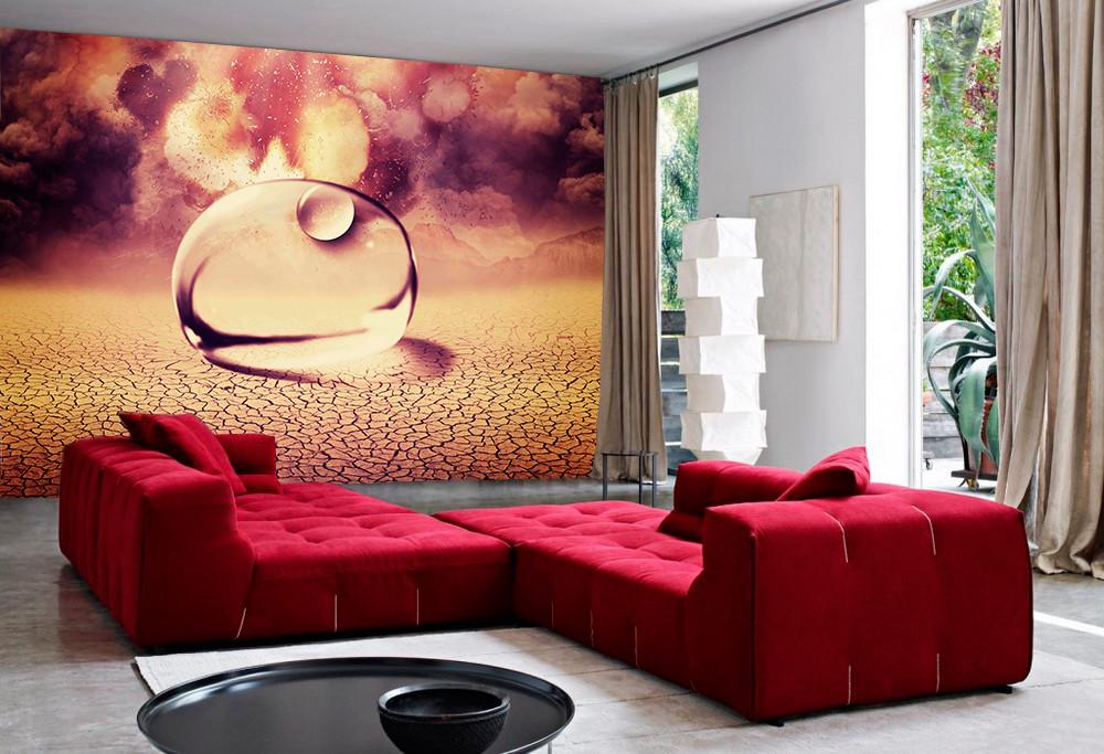 Фотообои флизелиновые для спальни/зала/кухни моющиеся Капля в пустыне