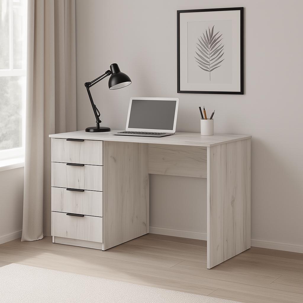 Стіл письмовий СП2 4Я SENAM 750х1100х600 мм ДСП Дуб Крафт Білий - фото 1 Стіл письмовий СП2 4Я SENAM 750х1100х600 мм ДСП Дуб Крафт Білий - фото 1