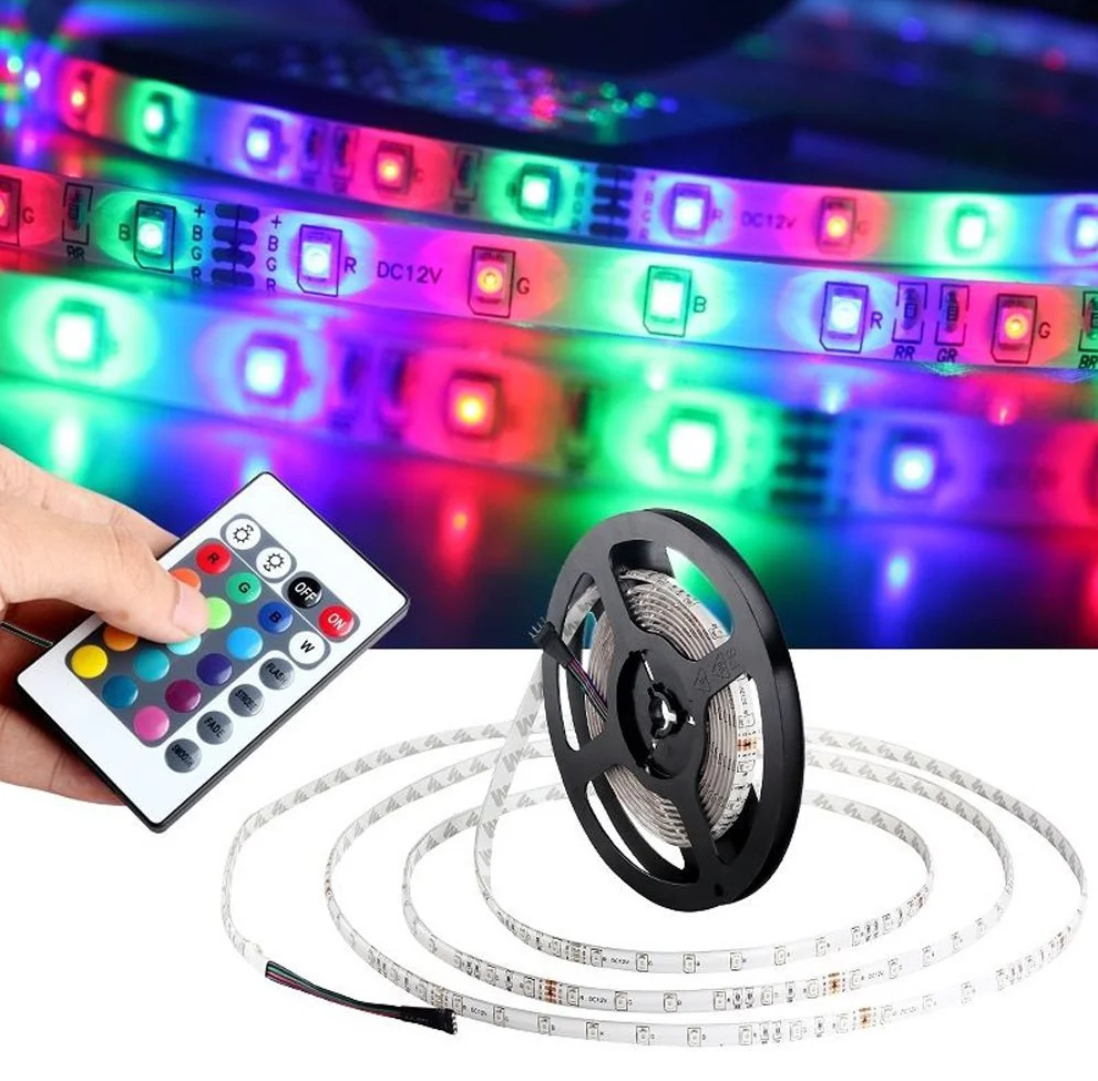 Світлодіодна стрічка 3528 SMD з пультом та блоком живлення - фото 3 Світлодіодна стрічка 3528 SMD з пультом та блоком живлення - фото 3