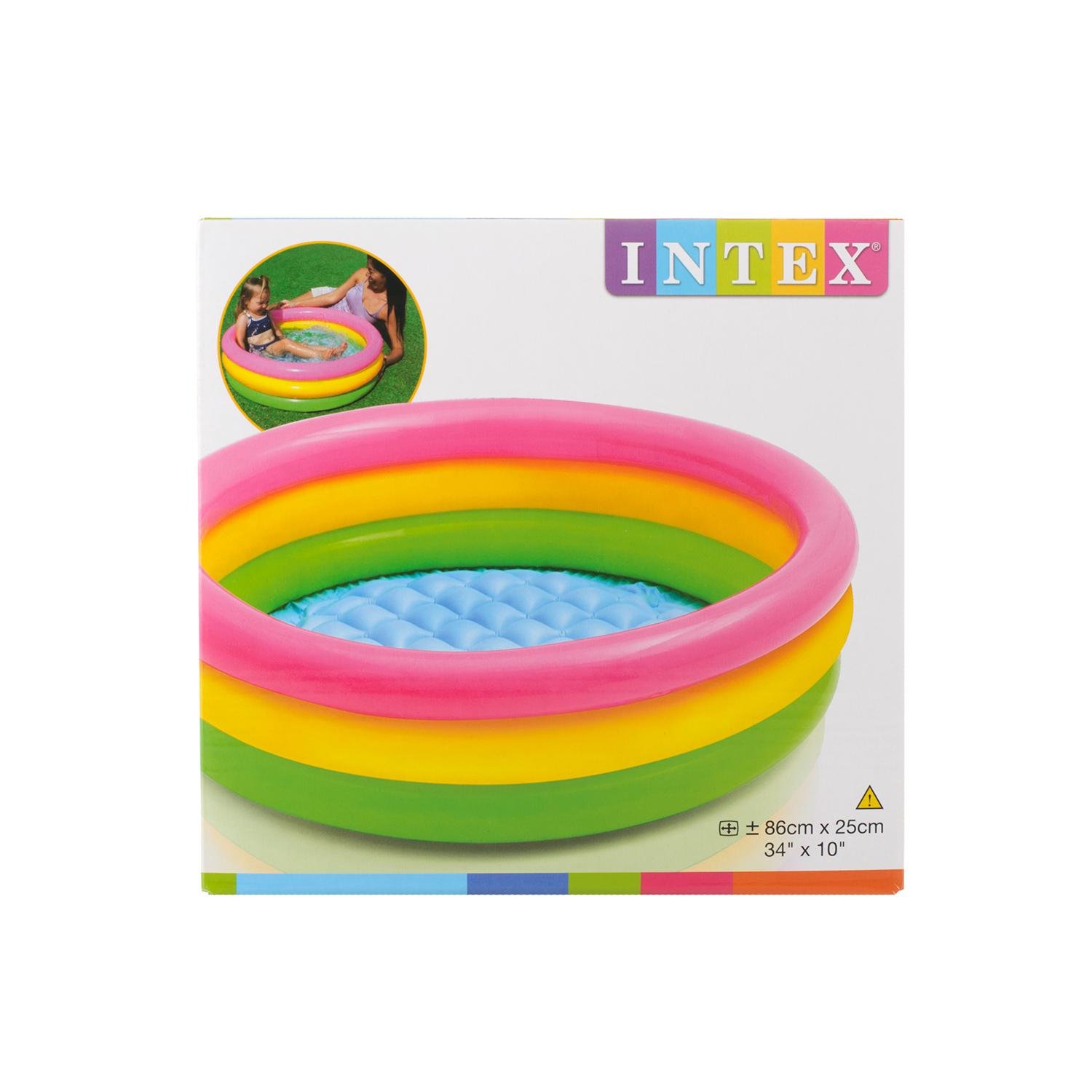 Басейн дитячий надувний Intex 58924 з надувним вафельним дном з вінілу