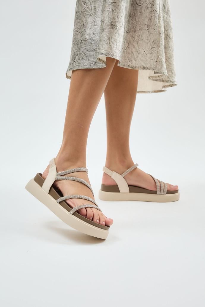 Босоніжки жіночі LONZA на платформі р. 40 Бежевий (198724) - фото 5 Босоніжки жіночі LONZA на платформі р. 40 Бежевий (198724) - фото 5