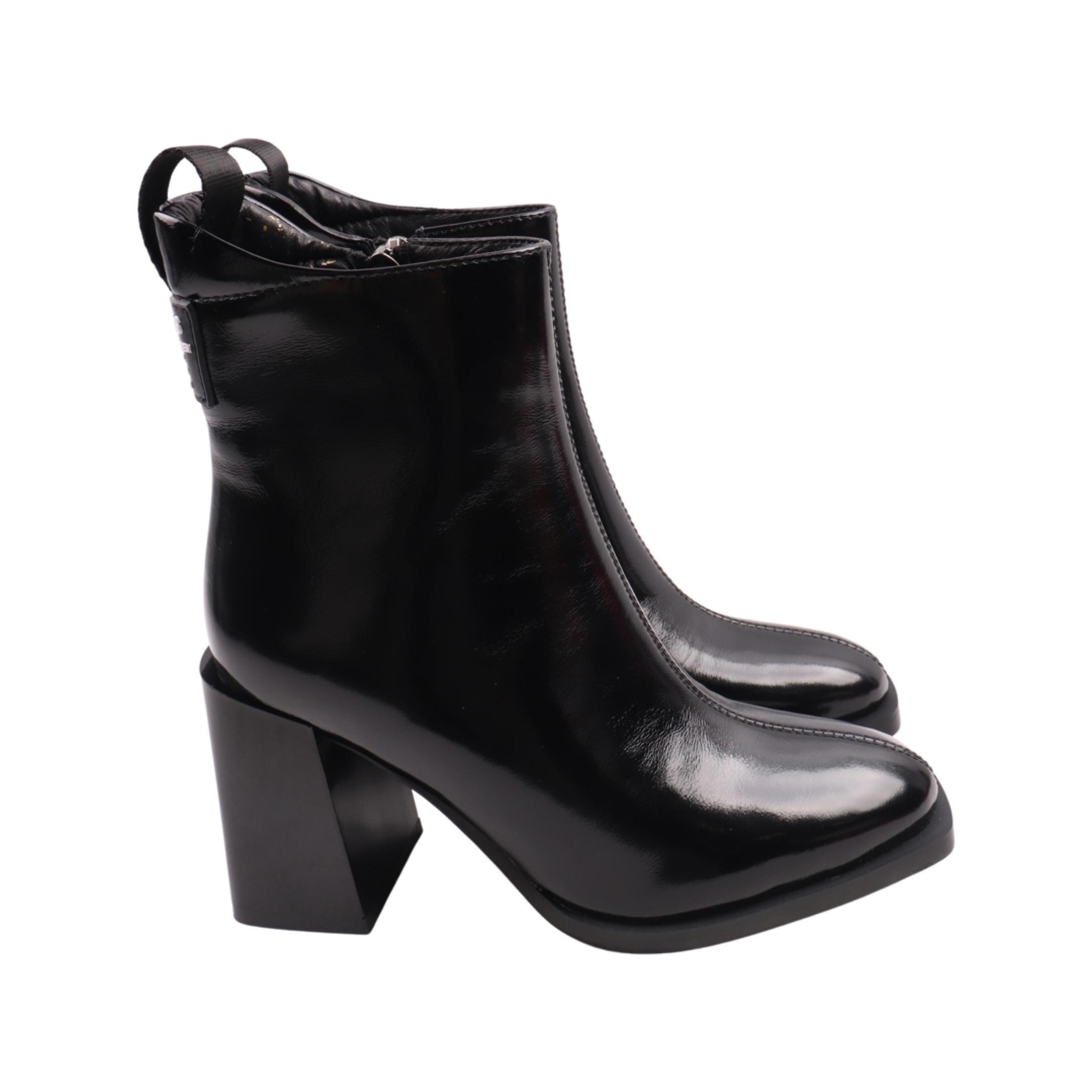 Ботильоны женские Erisses из кожи р. 35 Черный (977-22DH)