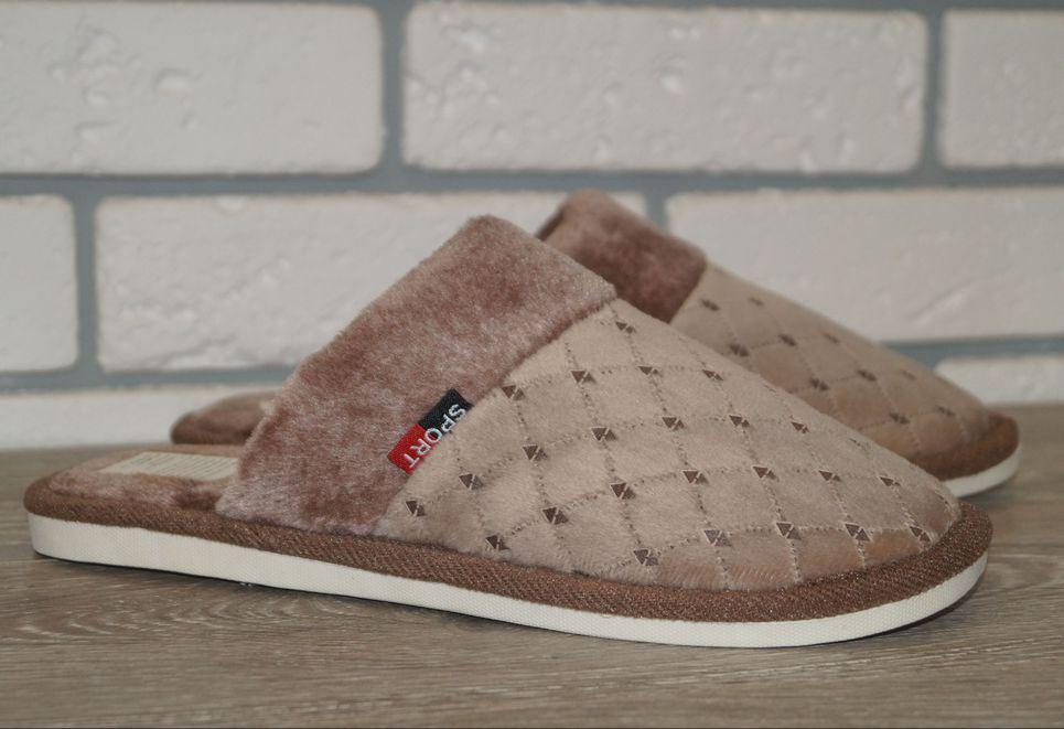 Тапочки мужские домашние Alex р. 42/43 26 см Коричневый (31433-4243)