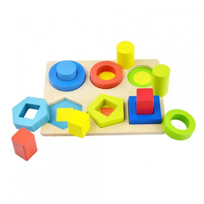 Деревянная игрушка Wiwi Wood Toy MD 2363 Геометрика 12 фигур