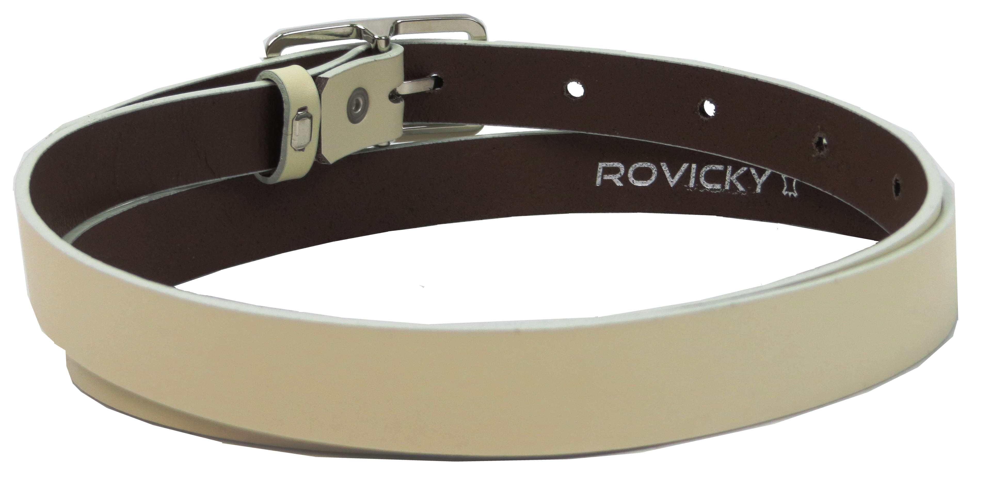 Ремень женский Rovicky кожаный Белый (PDR2 white)