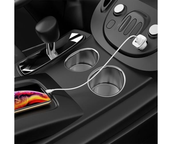 Зарядний пристрій автомобільний Borofone BZ12 2USB 2,4A кабель Lightning 2,4A White - фото 6 Зарядний пристрій автомобільний Borofone BZ12 2USB 2,4A кабель Lightning 2,4A White - фото 6