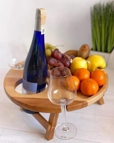 Столик винний на два келихи бук 35х35х17 см Бежевий (003ст) - фото 2 Столик винний на два келихи бук 35х35х17 см Бежевий (003ст) - фото 2