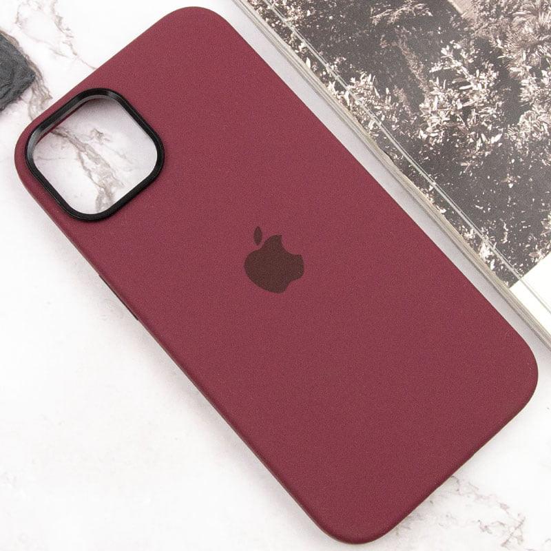 Протиударний чохол Silicone Case Metal Buttons (AA) для Apple iPhone 12 Pro Max (6.7") Бордовий / Plum - фото 7