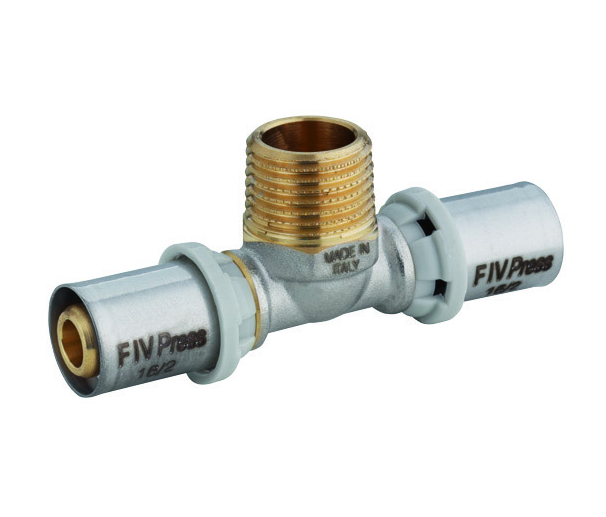 Тройник пресс FIV 20х20 ммх3/4" РЗ (AKV-9431R822)