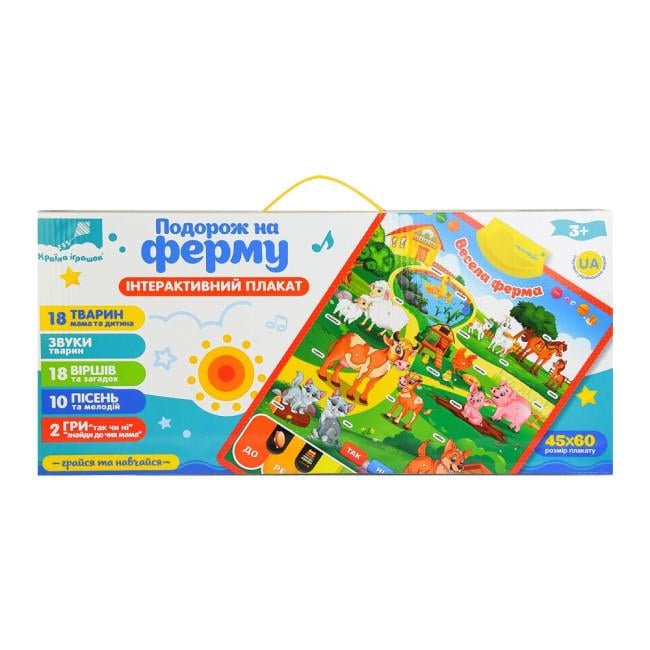 Плакат навчальний Країна Іграшок Подорож на ферму. Мама та малюк (PL-719-25) - фото 3