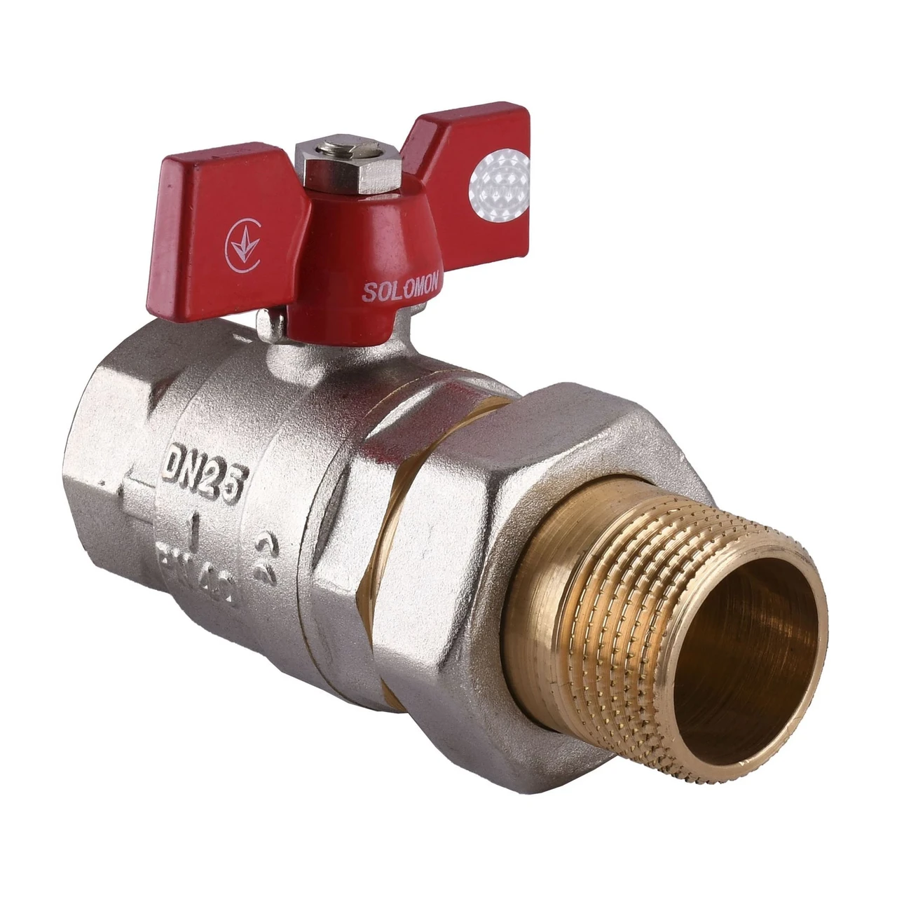 Кран кульовий прямий з американкою Solomon 1" посилений 1042 (1200000365)