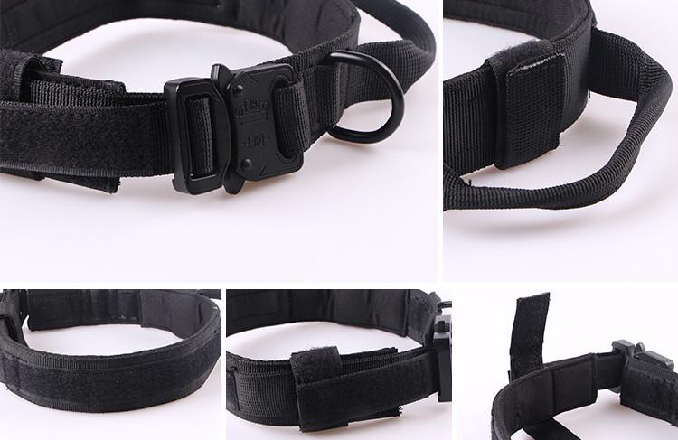 Нашийник з повідцем для собак Harness нейлоновий з металевою пряжкою-фастекс M 38-47 см Чорний (1461774648) - фото 7 Нашийник з повідцем для собак Harness нейлоновий з металевою пряжкою-фастекс M 38-47 см Чорний (1461774648) - фото 7