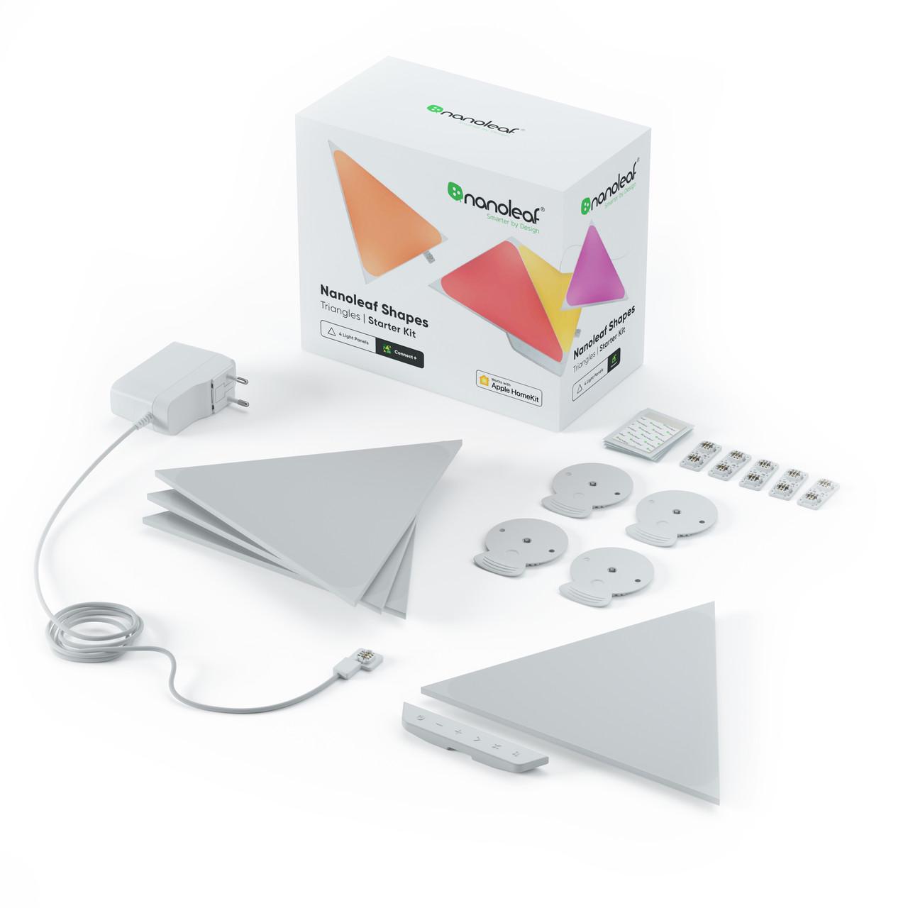 Розумна система освітлення Nanoleaf Shapes Triangles Starter Kit Apple Homekit 4 шт. (1340116254)