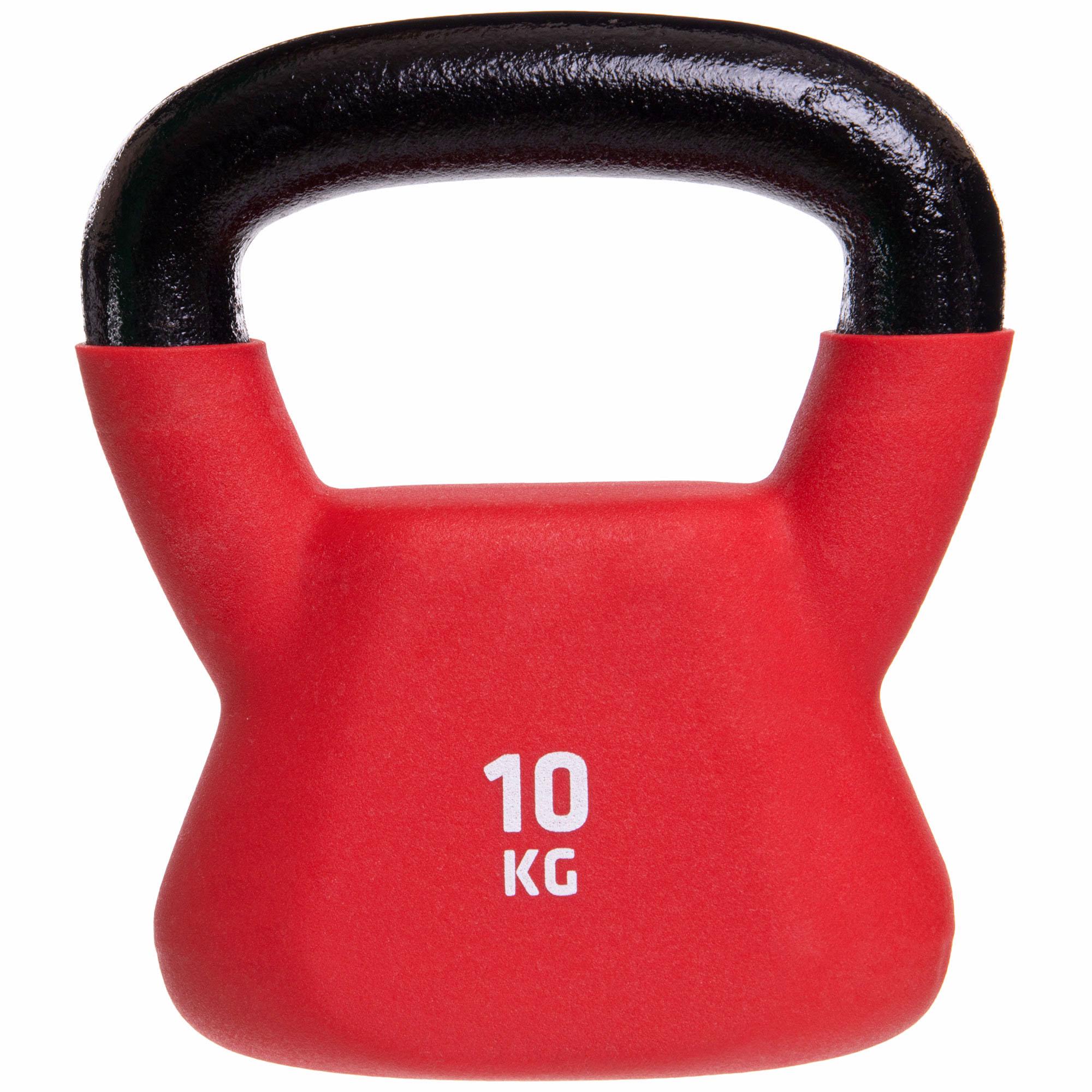 Гиря сталева з вініловим покриттям Zelart UFC UHA-69695 10 кг Червоний (DR002934)