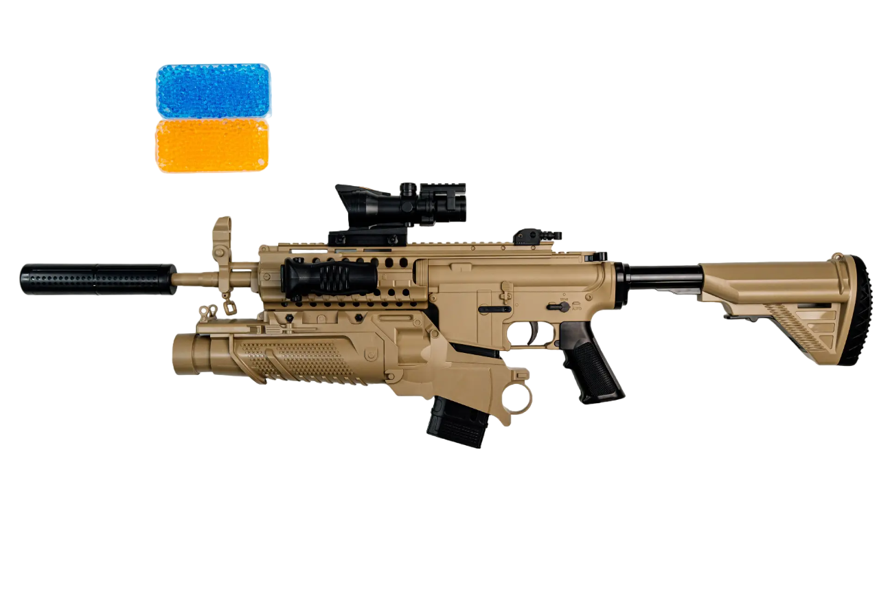 Автомат игрушечный для гидробола HK416 XS-1803A-BEIGE на орбизах (21683028)