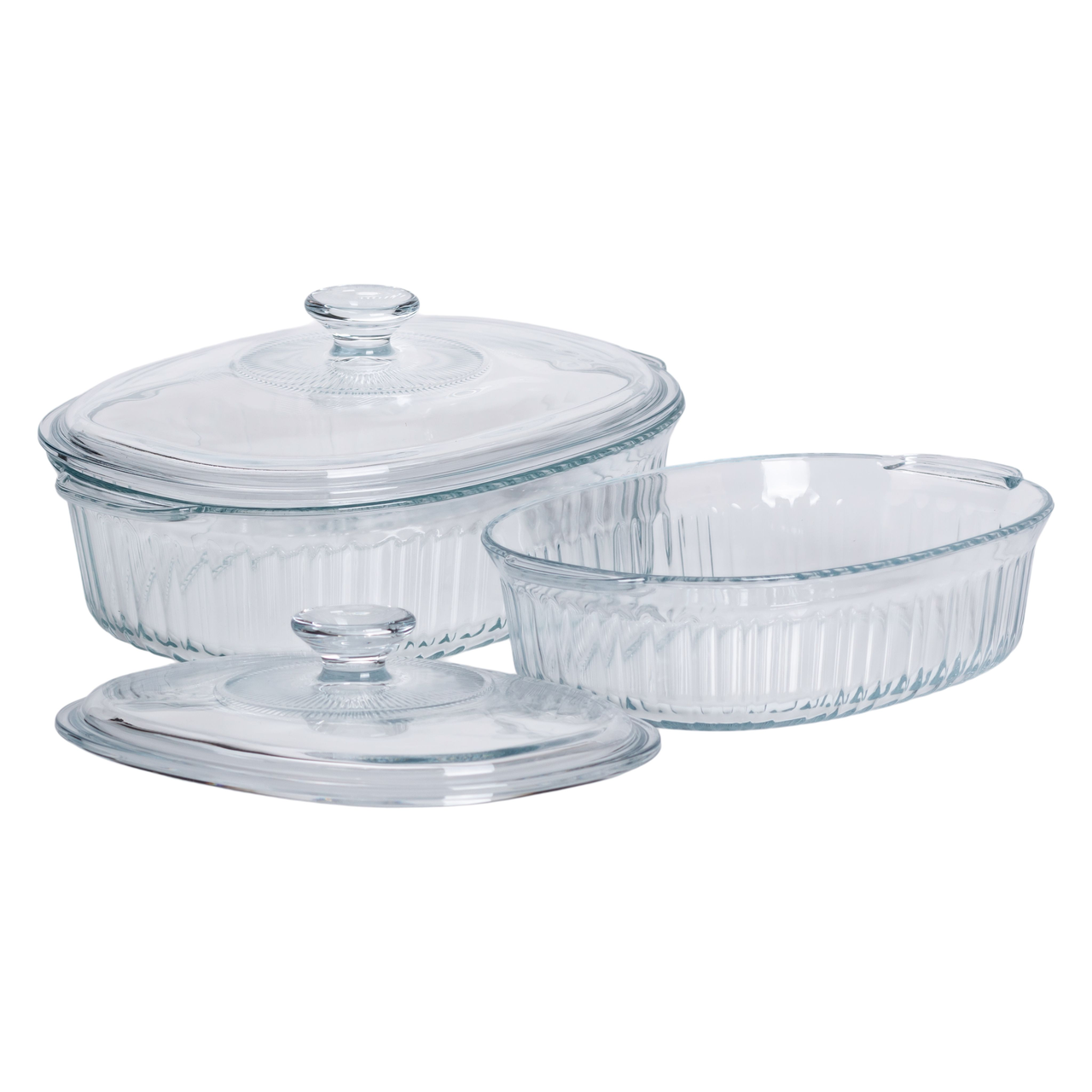 Набор форм для запекания из боросиликатного стекла 1,8/2,8 л Прозрачный - фото 3