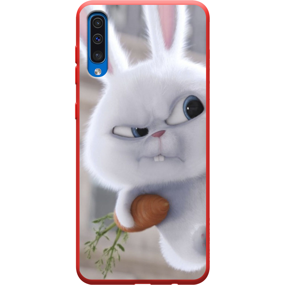 Чохол Boxface Samsung A505 Galaxy A50 Rabbit Snowball Червоний силікон  (36417-up1116-37013)