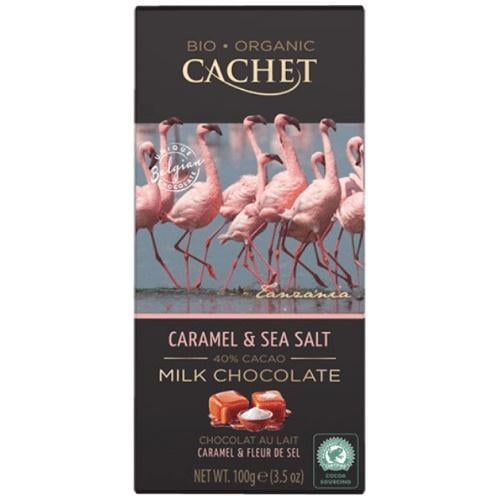 Шоколад молочный Cachet Bio Organic Caramel&Sea Salt 40% cacao 21369 90 г