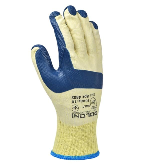 Рукавички робочі скляра Doloni 4502 трикотажні з латексним покриттям (000001176)