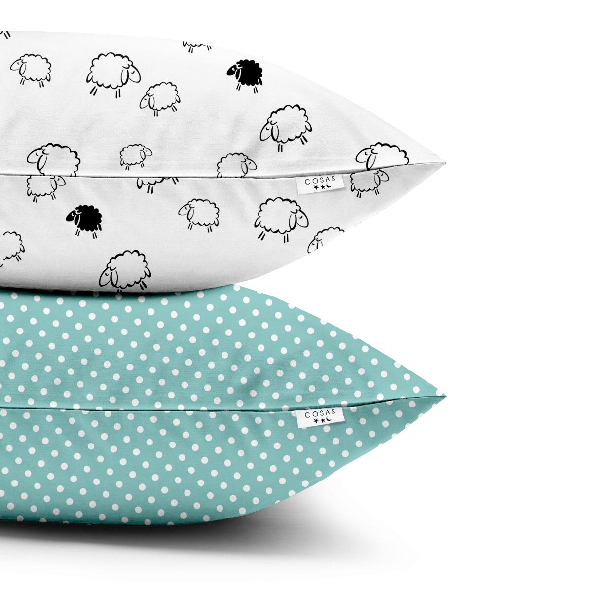 Набор наволочек Cosas Sheep Dots Mint 40х60 см 2 шт. (4822052025185)