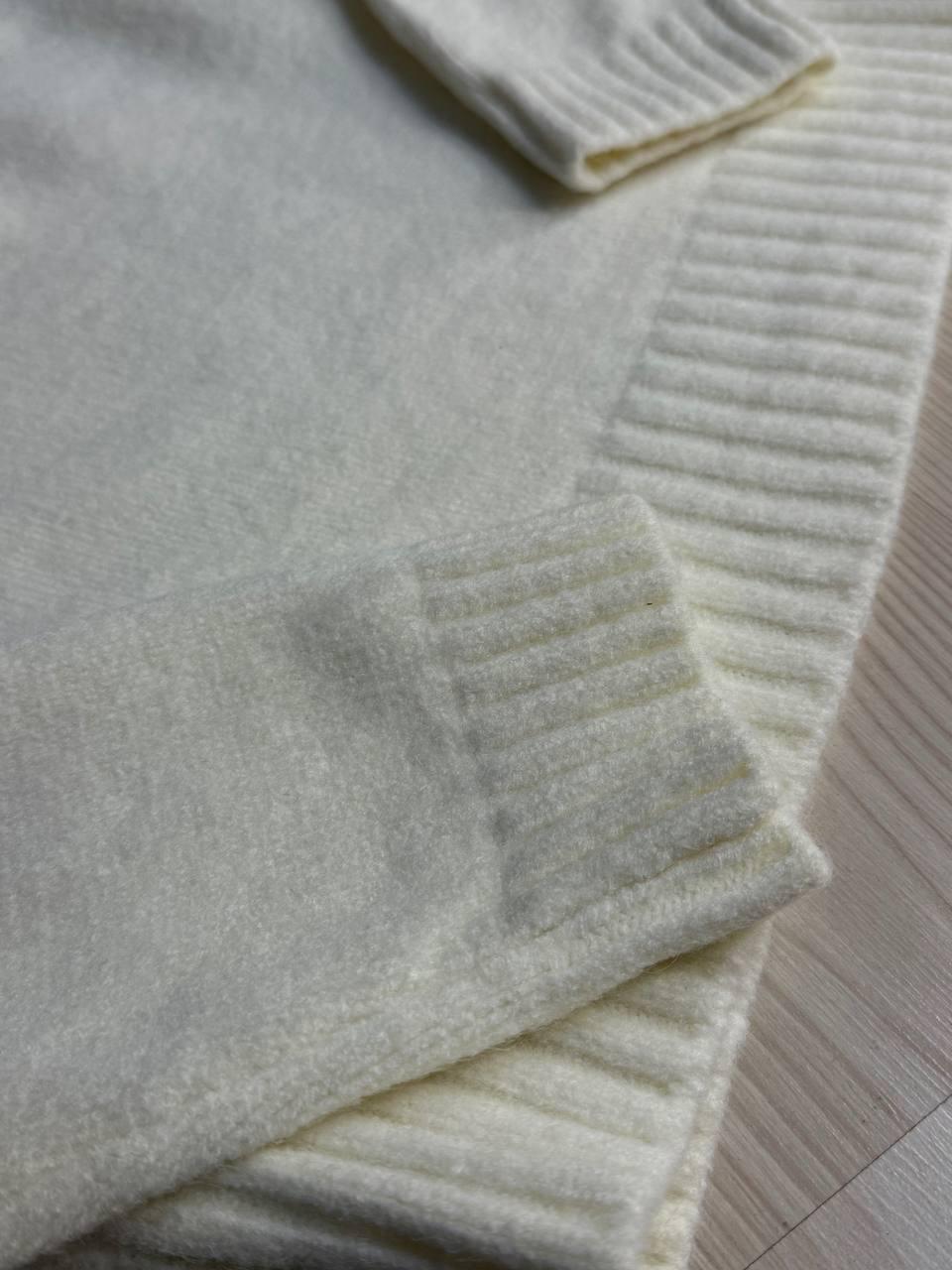 Светр жіночий A-N 1780 з коміром на блискавці OS Молочний (5970) - фото 5 Светр жіночий A-N 1780 з коміром на блискавці OS Молочний (5970) - фото 5