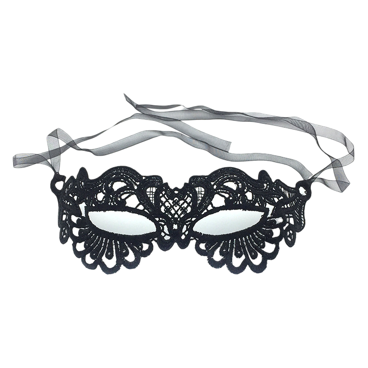 Маска кружевная для праздников и костюмированных мероприятий Черный (R9593)