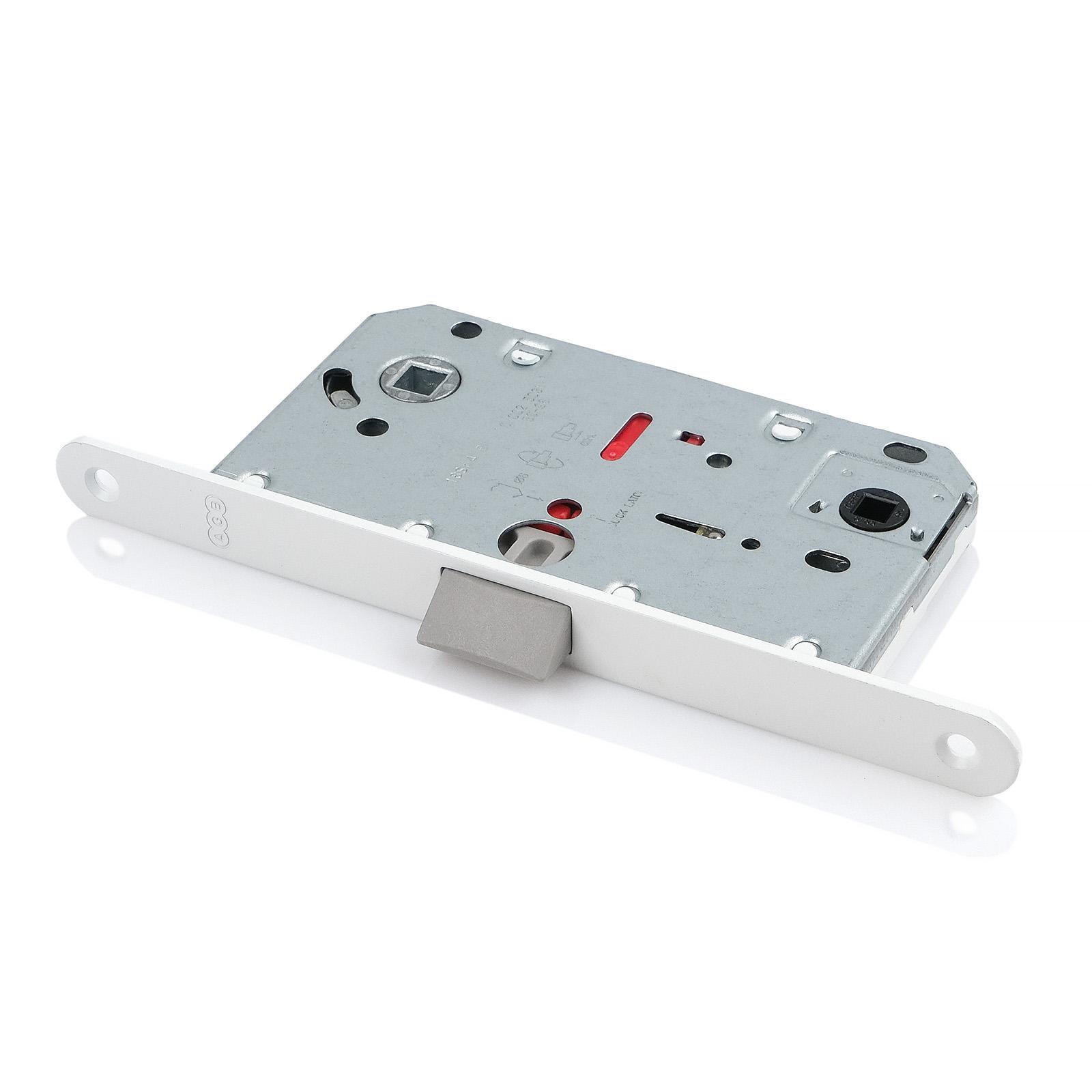 Замок врезной межкомнатный WC AGB Mediana Evolution 96/50 мм Белый (B01102.50.FM) - фото 2 Замок врезной межкомнатный WC AGB Mediana Evolution 96/50 мм Белый (B01102.50.FM) - фото 2