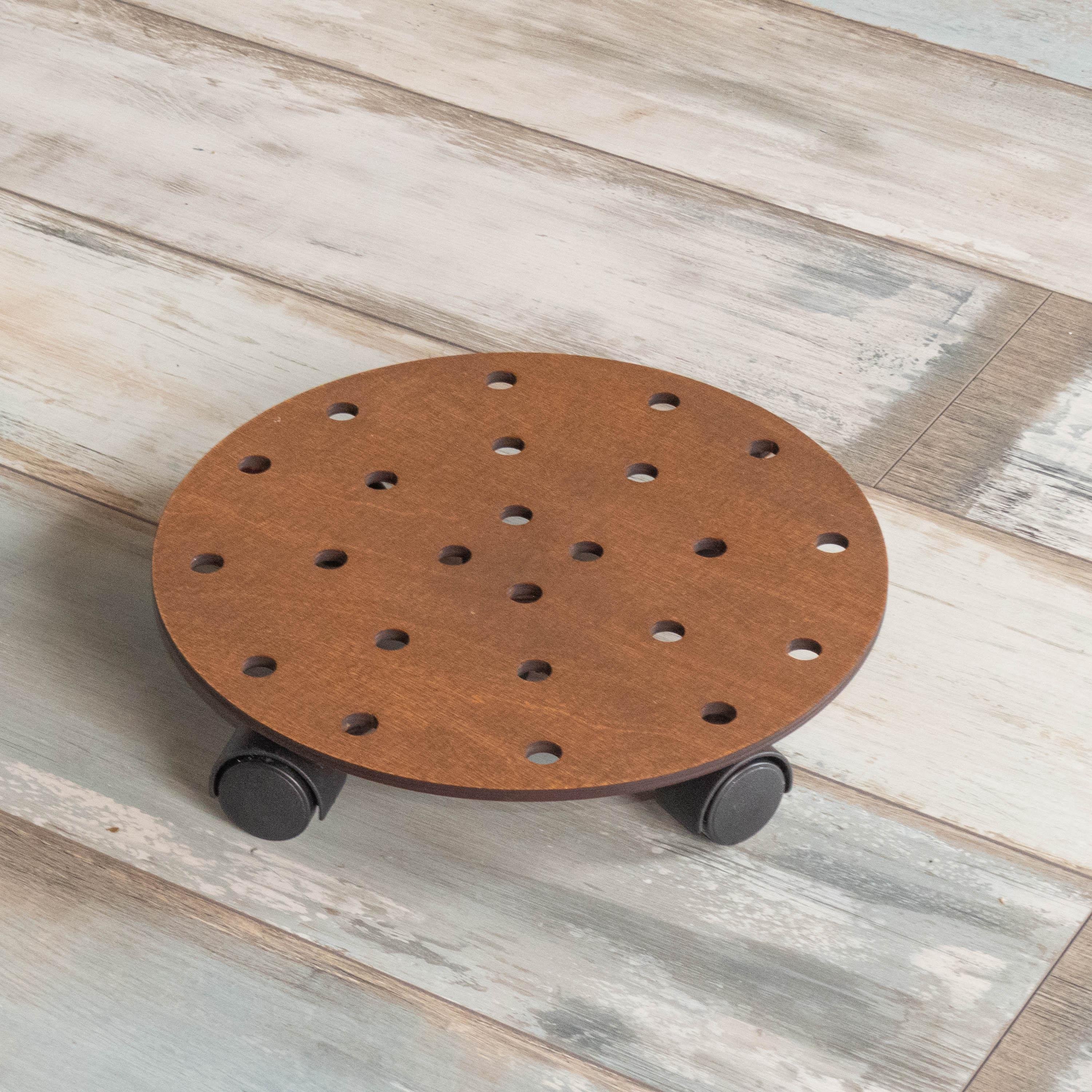 Подставка для цветов напольная Вент+ на колесах круглая 30 см (120128) Подставка для цветов напольная Вент+ на колесах круглая 30 см (120128)